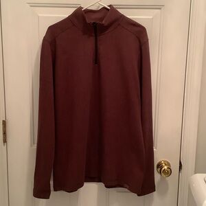 Men's Maroon Zip-Up Sweater